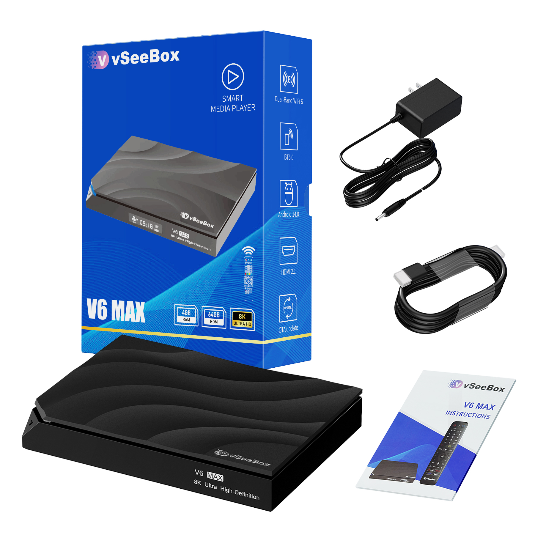 Home Cinema Youtube - vSeeBox V6 Max 64GB 8K HD