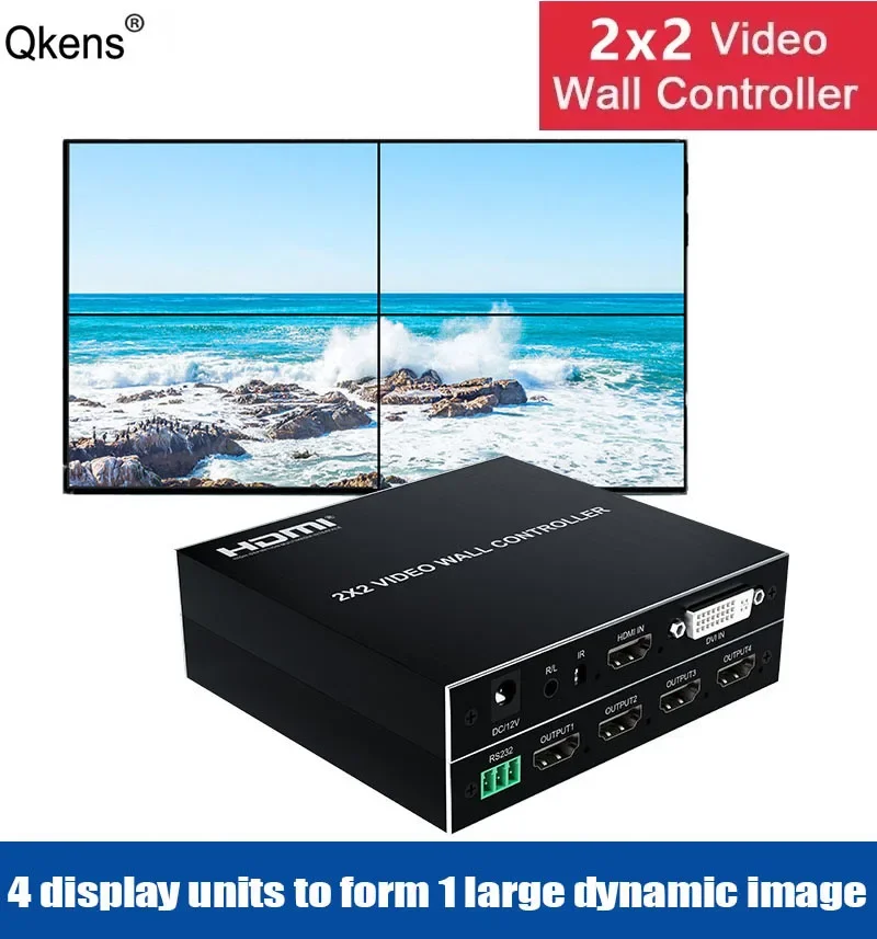 Home Cinema Screen - 4K 1080p 2x2 Video Wall Controller