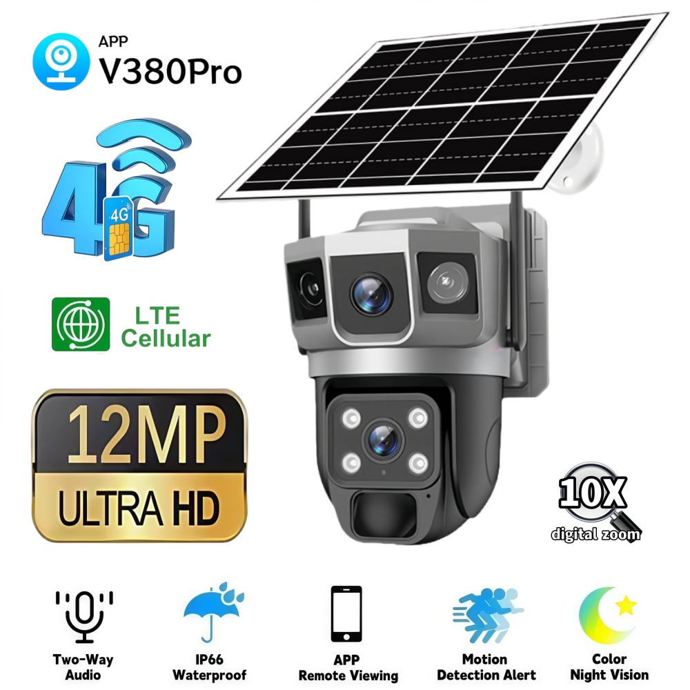 Home Cinema Screen - 4G Camera Outdoor Solar Surveillance Camera