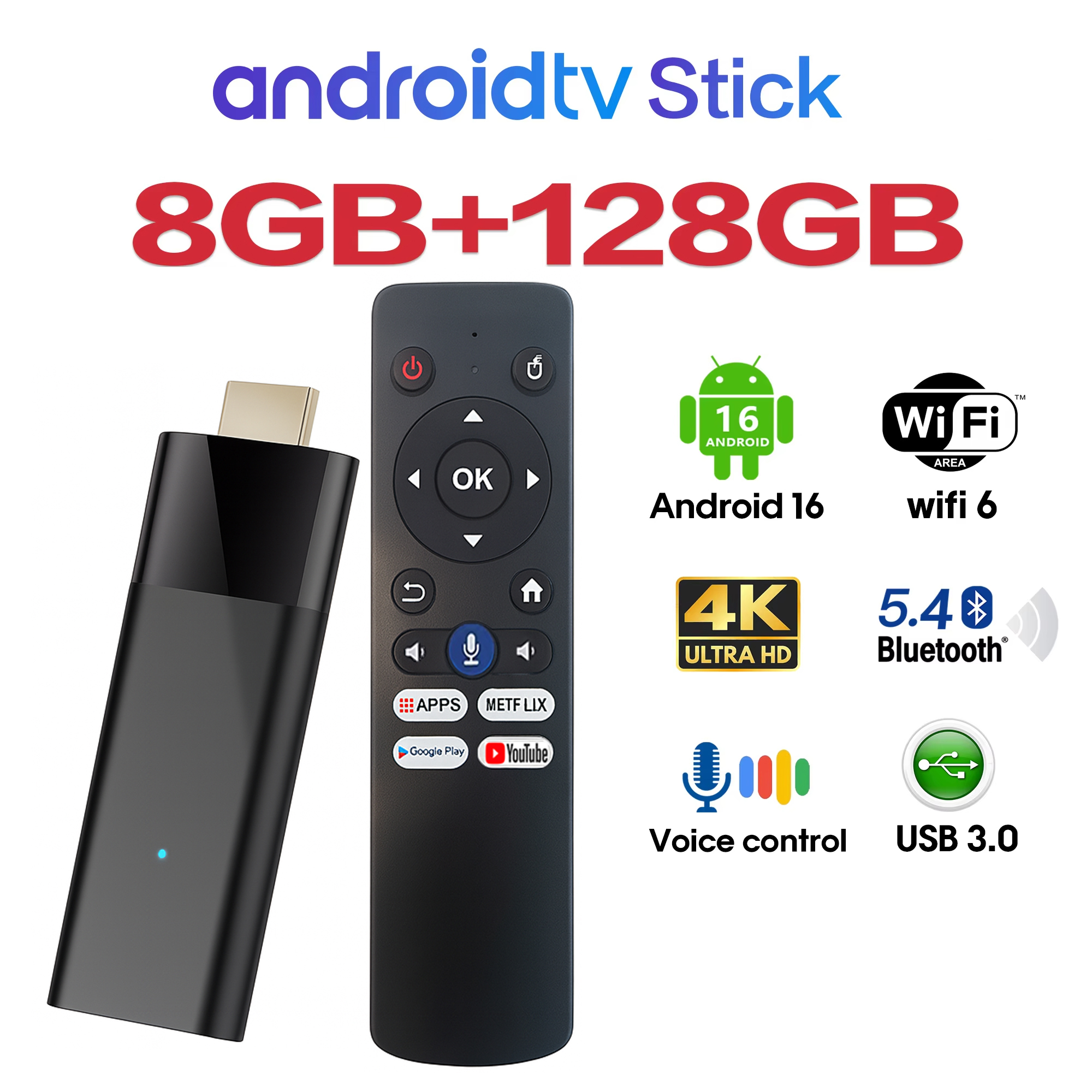 Home Cinema Youtube - 4K Android 16 TV Stick Smart