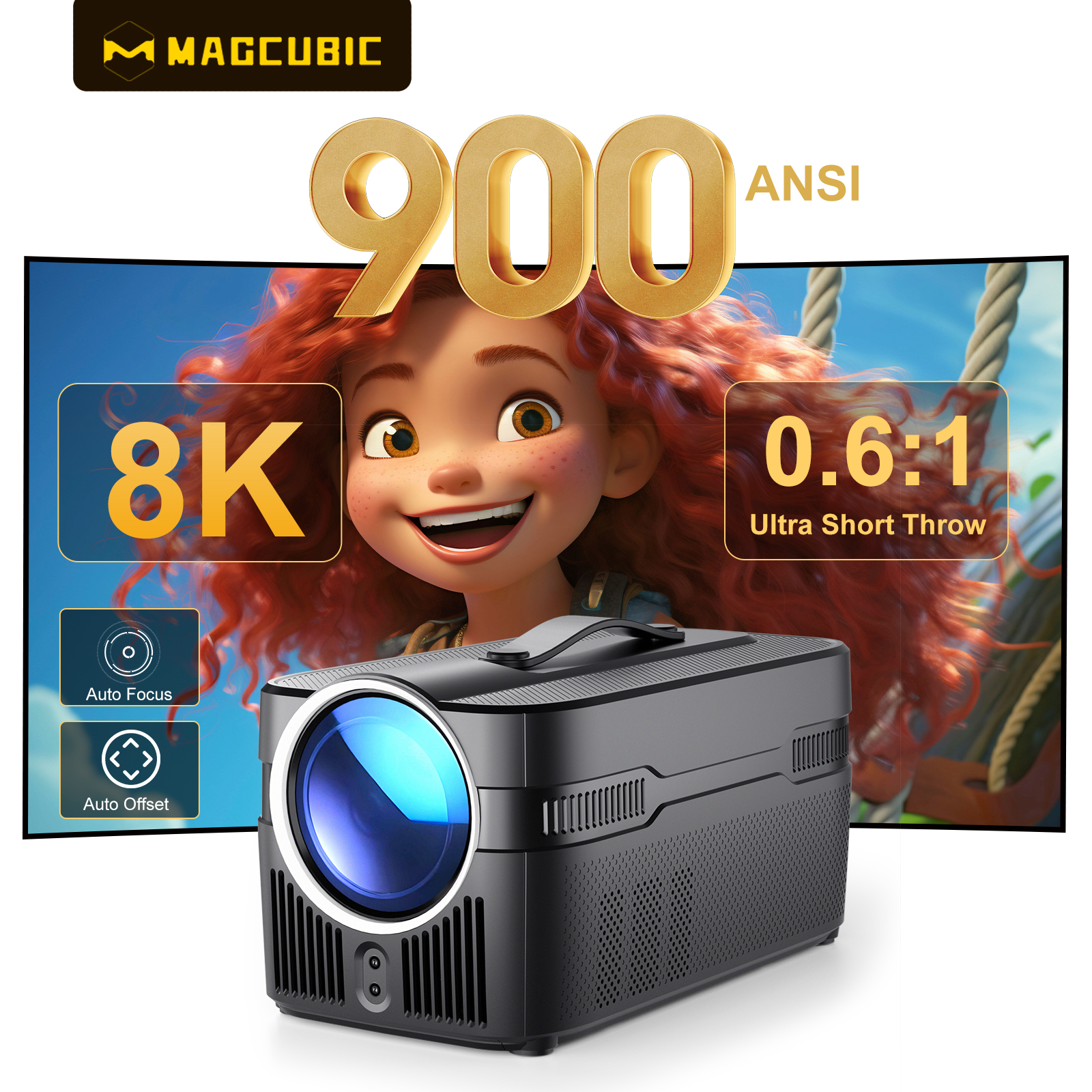 Home Cinema Hdmi - Magcubic Auto Focus Android 14 HY450C