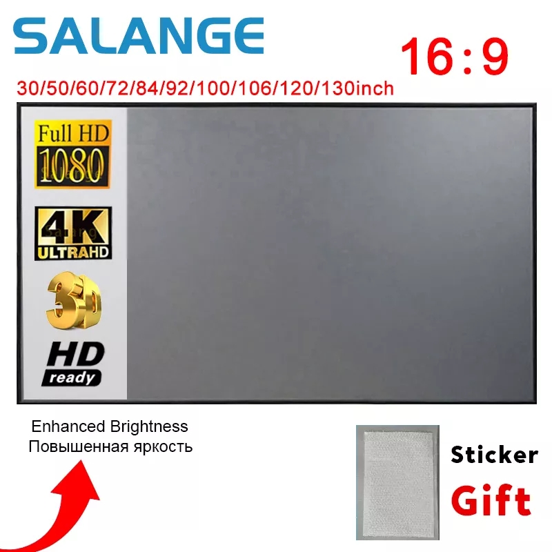 Home Cinema Screen - Salange Projector Screen,60 100 120 Inch