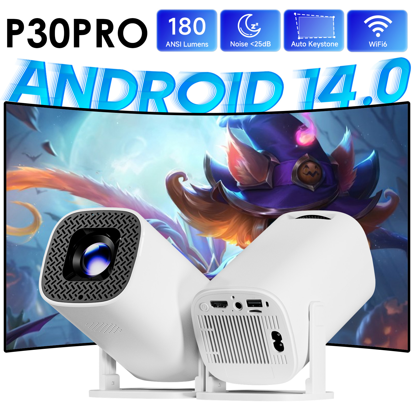 Home Cinema Hdmi - P30 PRO Smart Mini Projector Android