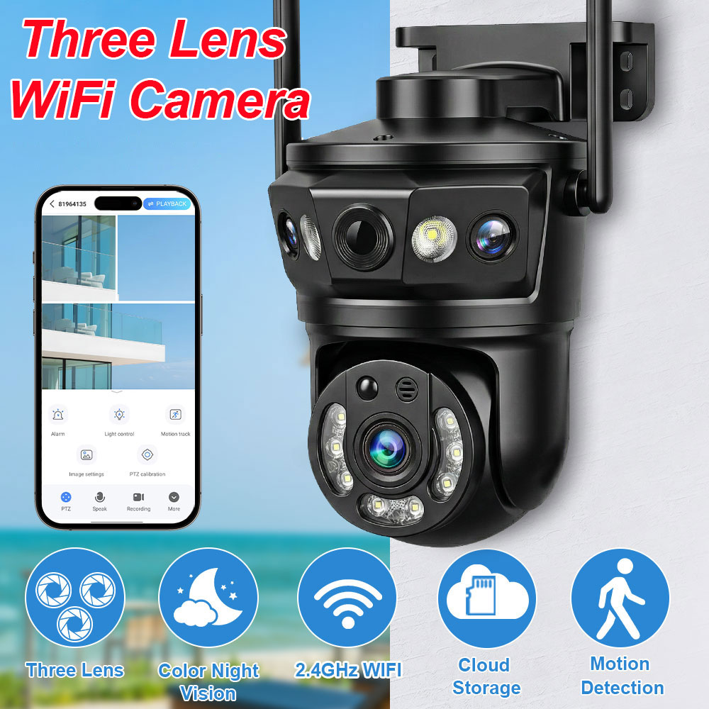 Three Lens WIFI IP Camera Outd – Home Cinema Screen Bewertung und Preis