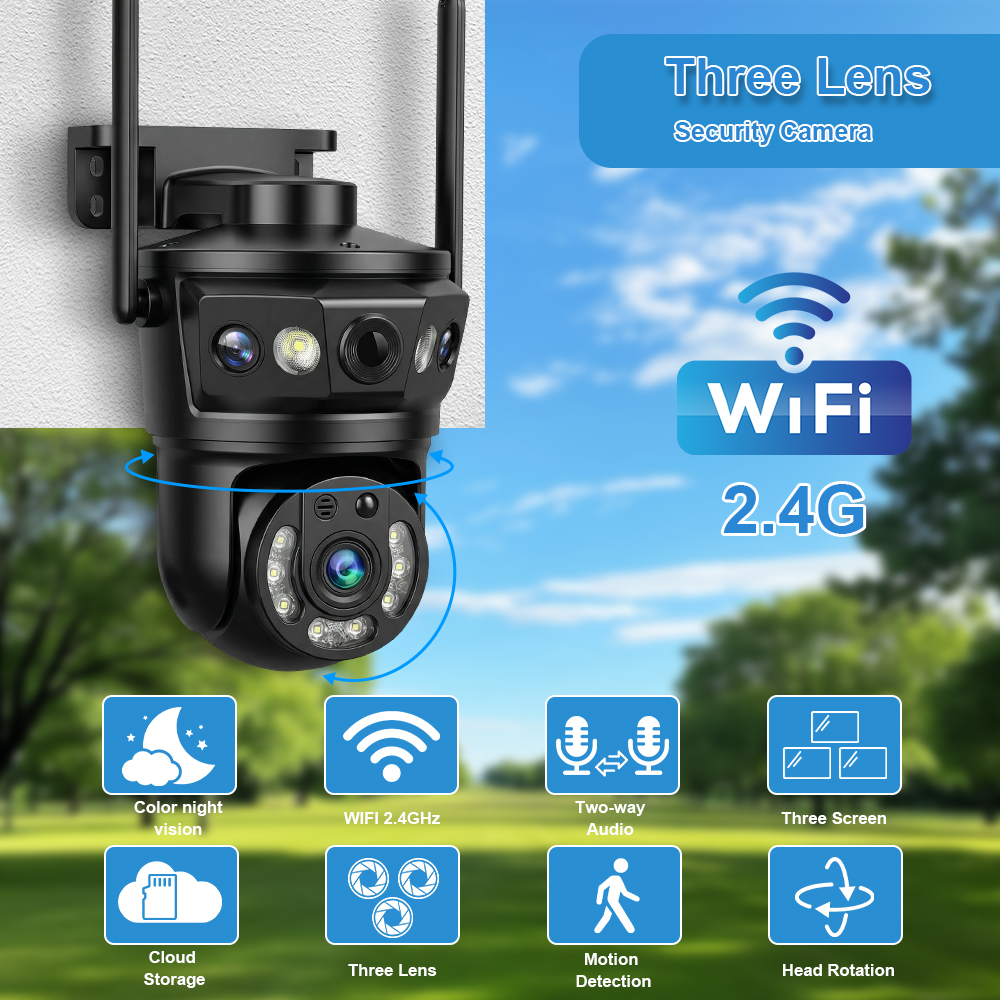 Three Lens WIFI IP Camera Outd – Home Cinema Screen Bewertung und Preis