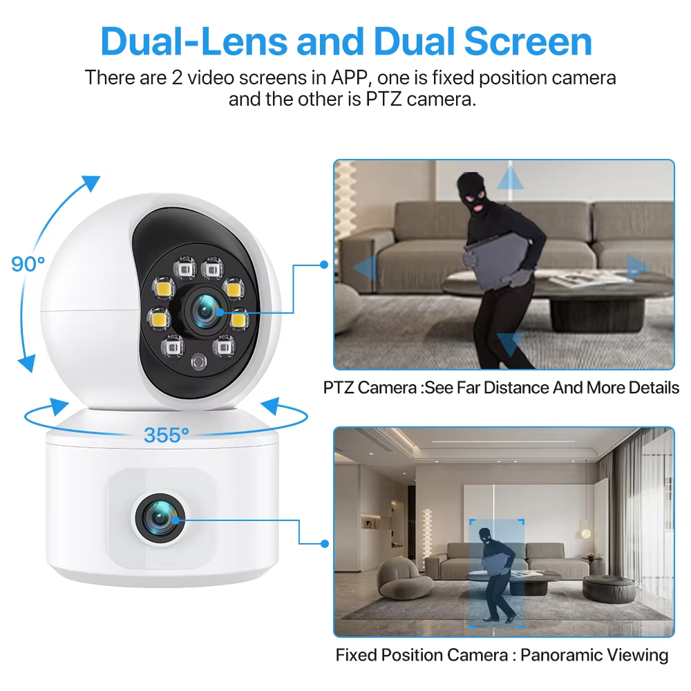 6MP iCsee WiFi IP Camera Dual  – Home Cinema Screen Bewertung und Preis