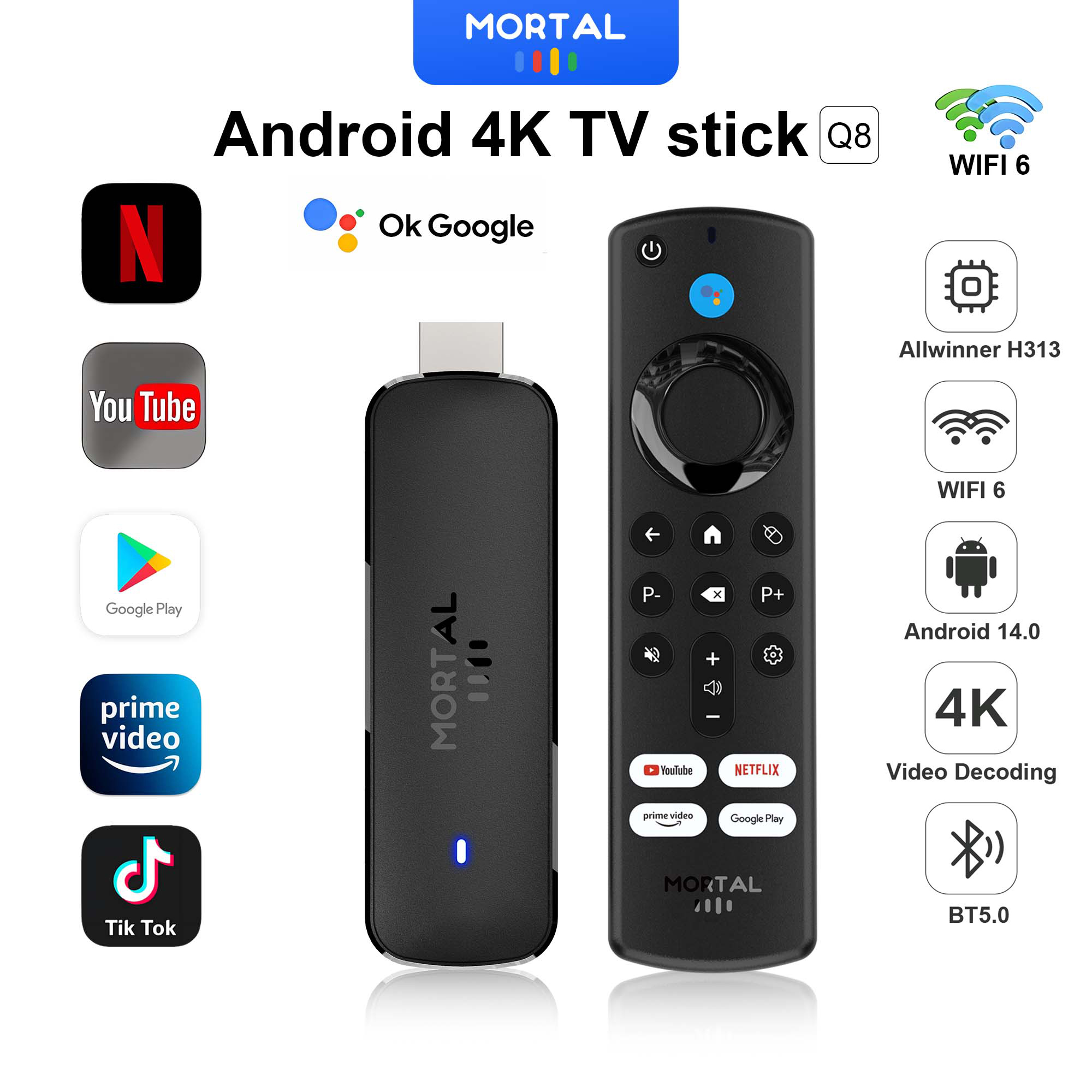 Android TV Stick Mortal Q8 Glo – Home Cinema Youtube Bewertung und Preis
