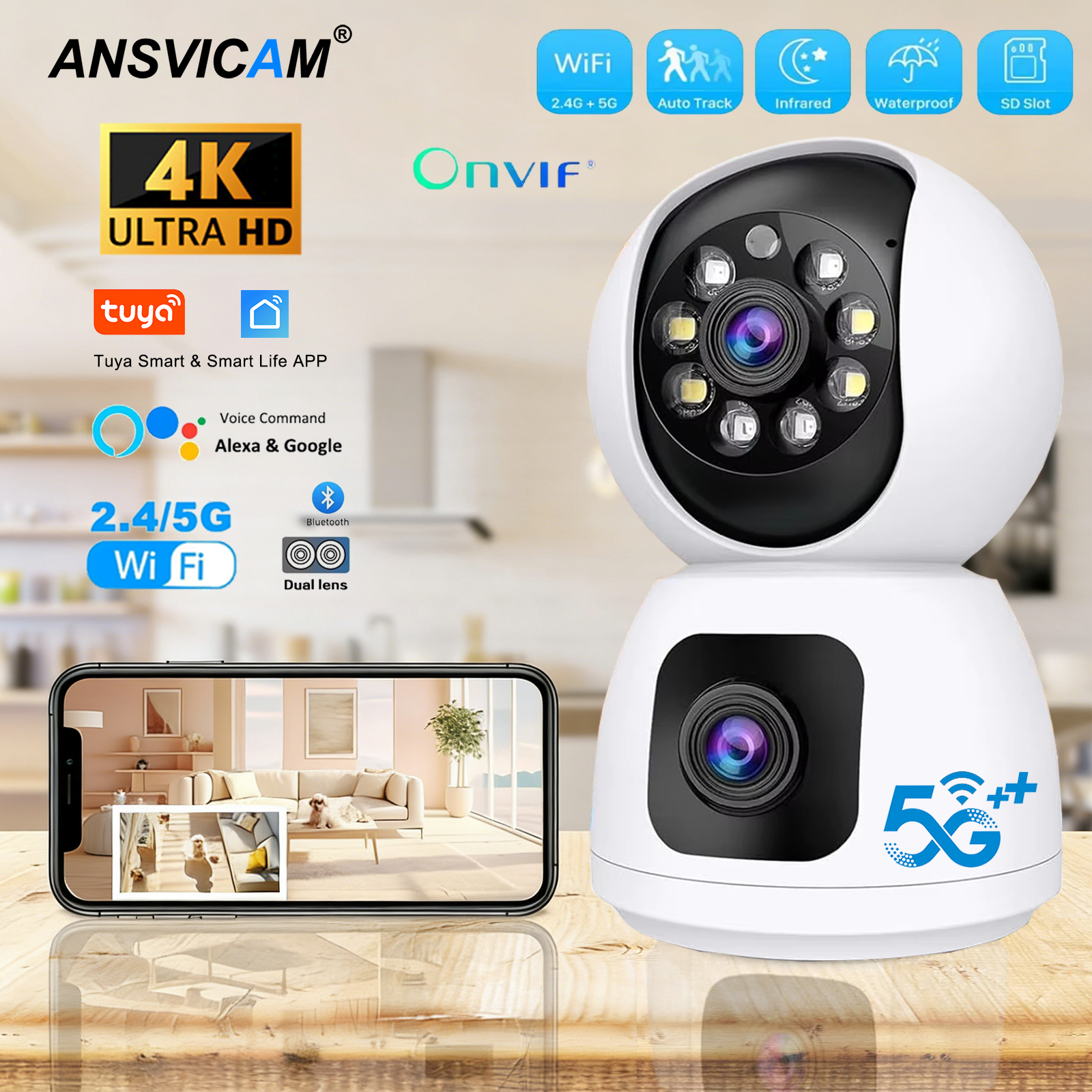 Tuya  4K 8MP HD WiFi Camera In – Home Cinema Screen Bewertung und Preis