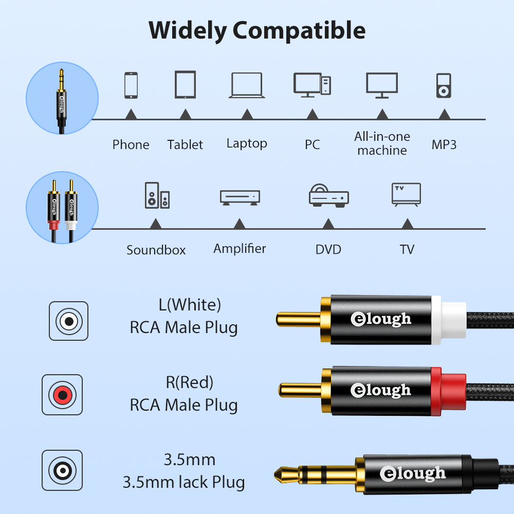 Elough RCA Cable AUX RCA Speak – Home Cinema Player Bewertung und Preis
