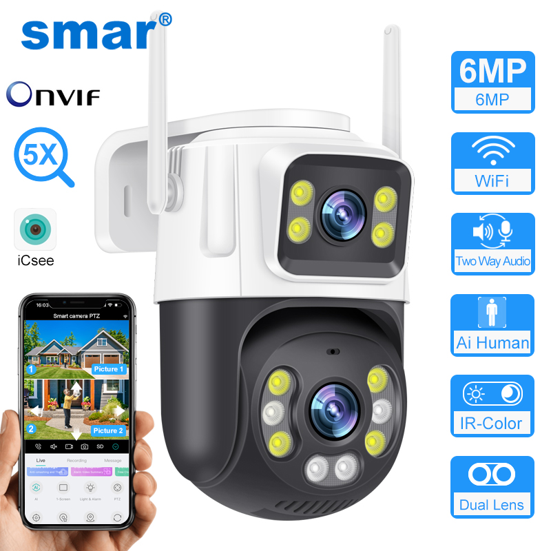 Smar PTZ Wifi Camera 6MP Dual  – Home Cinema Screen Bewertung und Preis
