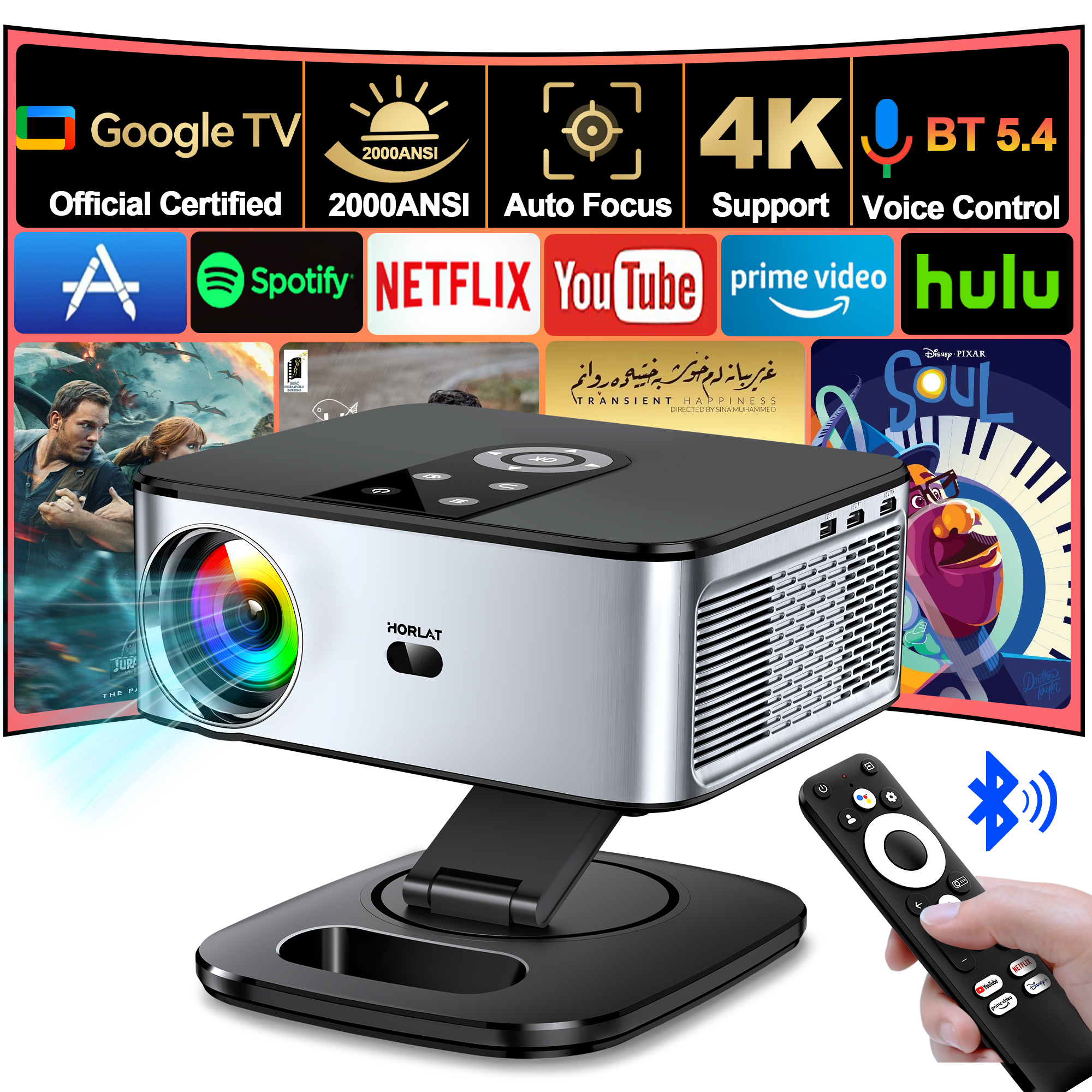 HORLAT Google TV Projector 400 – Home Cinema Hdmi Bewertung und Preis