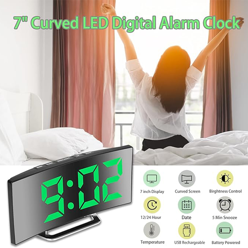 LED Digital Alarm Clock Curved – Home Cinema Screen Bewertung und Preis