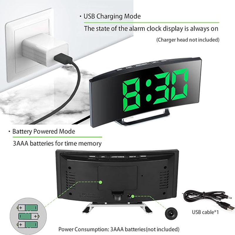 LED Digital Alarm Clock Curved – Home Cinema Screen Bewertung und Preis
