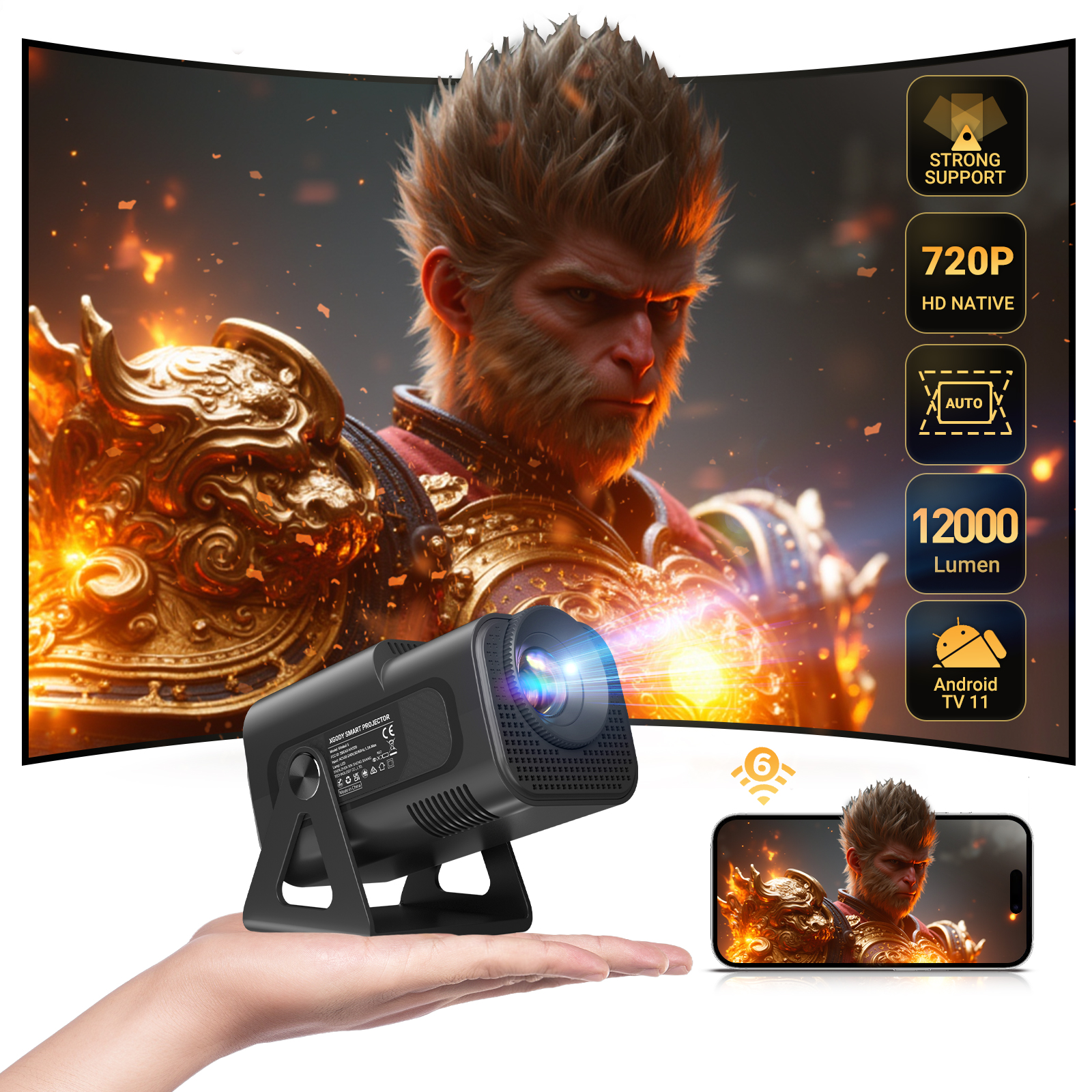 XGODY 4K Projector 1080P Full  – Home Cinema Hdmi Bewertung und Preis